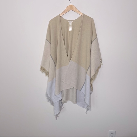 EILEEN FISHER SHOP Brushed Recycled Cotton Poncho Boxy Fit, Long Length - Picture 2 of 11